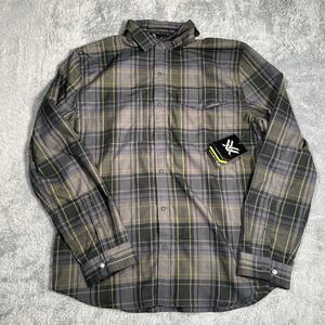 $70 Vortex Optics Moisture Wicking Men's Plaid Snap Shirt SZ M EDC Tactical